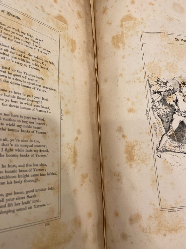 Traces of torn pages in The Book of British Ballads, Volume 1